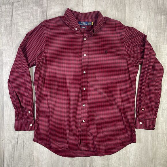 Polo Ralph Lauren Other - Polo Ralph Lauren Classic Fit Long Sleeve Button Down Shirt Size XL Plaid Red O